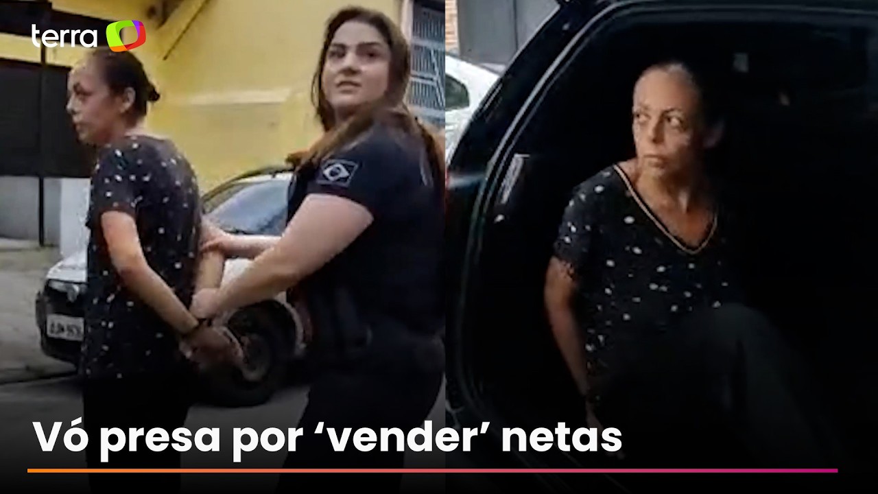 Vídeo mostra momento em que avó é presa acusada de 'vender' as netas menores de idade