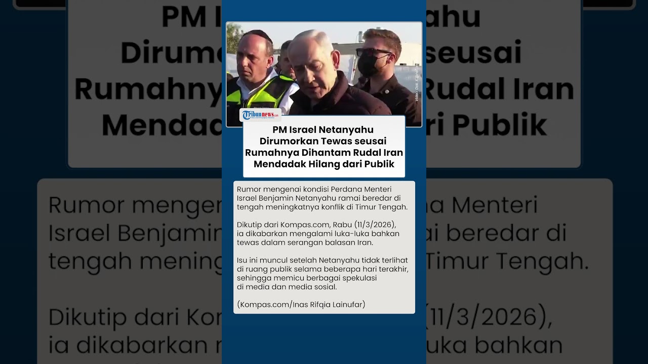 PM Israel Netanyahu Dirumorkan Tewas seusai Rumah Dihantam Rudal Iran, Mendadak Hilang dari Publik