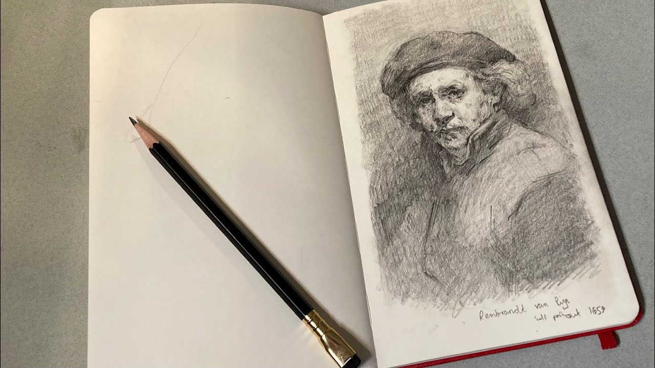 Sketchbook session: a Rembrandt self portrait study