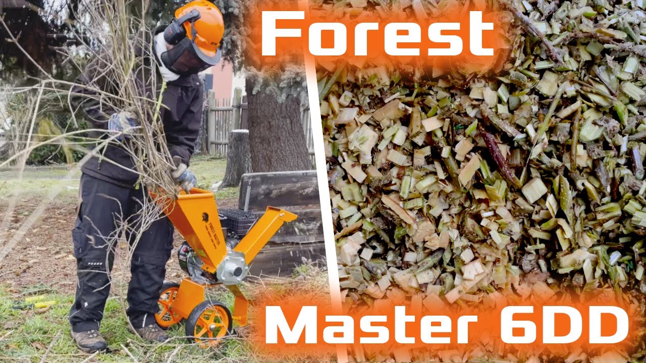 FOREST MASTER 6DD Benzinhäcksler 6,5 PS: Starten | Häckseln | Ergebnis