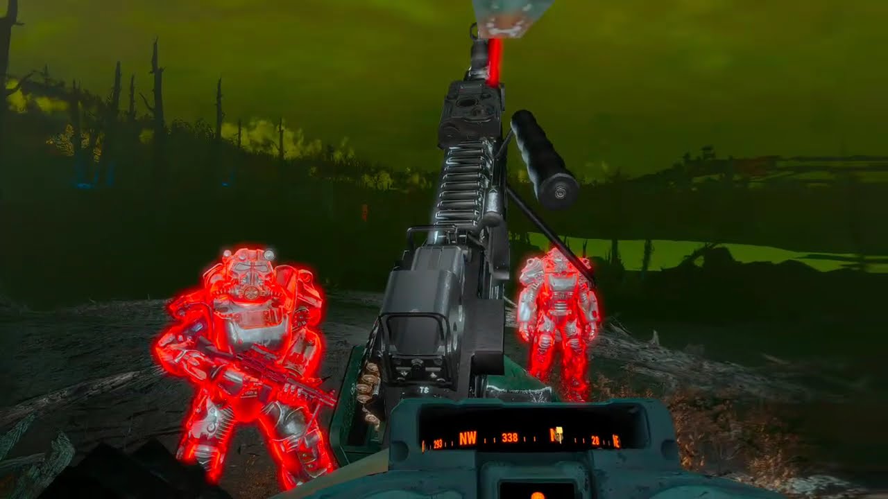 Exploring a BURNING glowing sea Fallout 4 VR