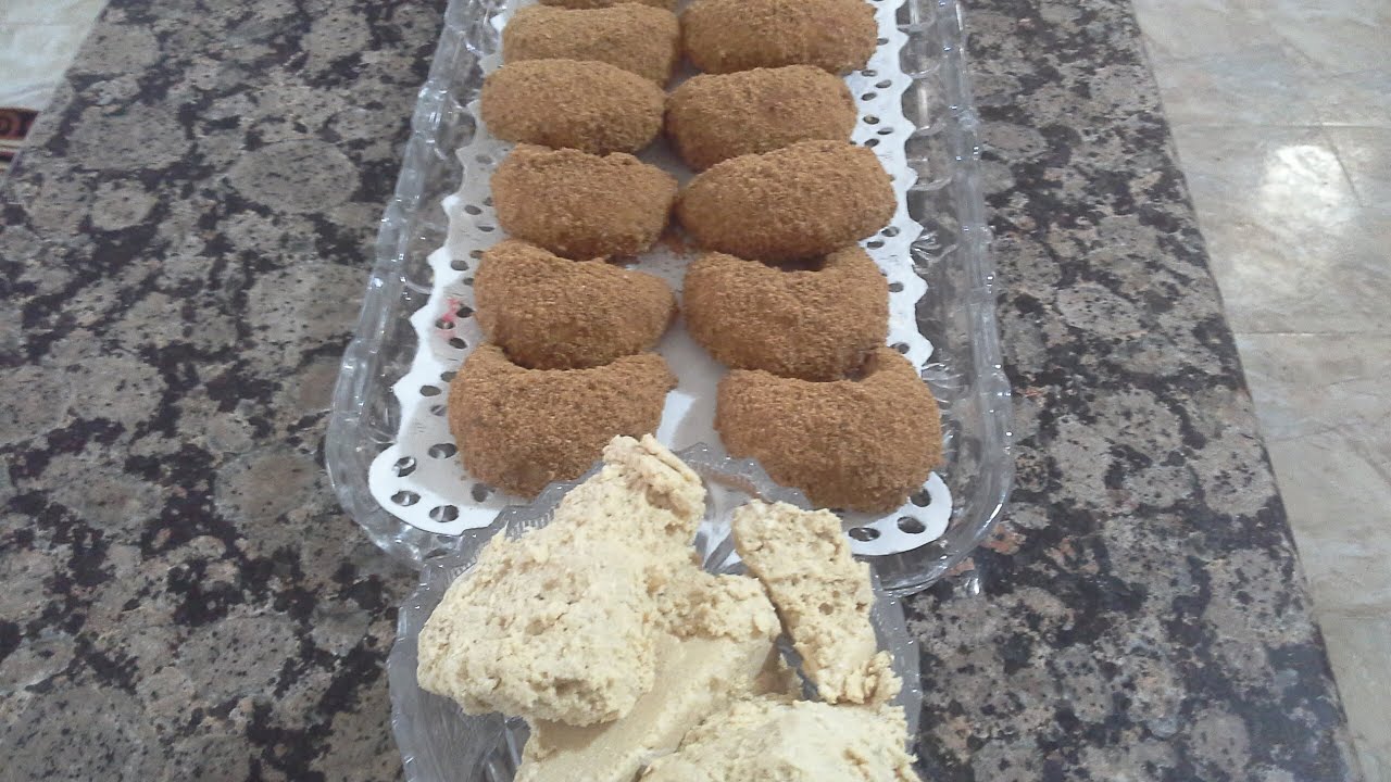هلالات محشية بحلوة الترك بدون بيض حلوة إقتصادية وراقية وذوق رائع -croissant fourré au halwat truc