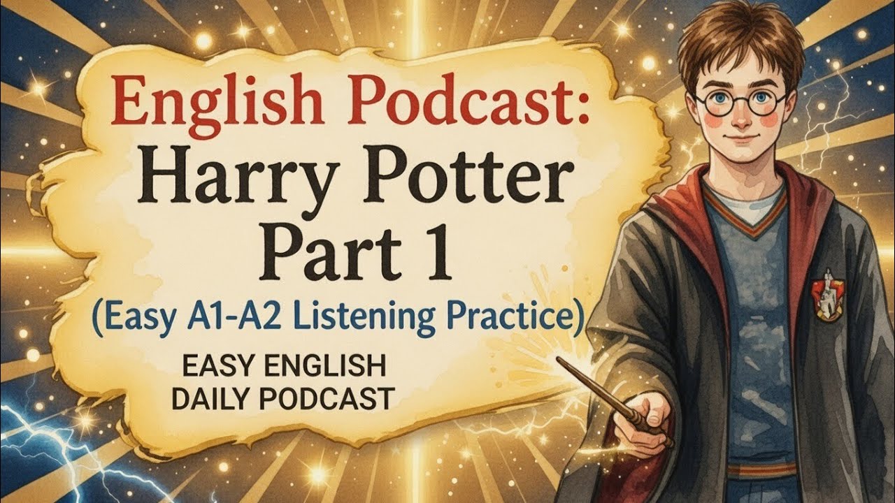 English Podcast: Harry Potter Part 1 (Easy A1-A2 Listening Practice)