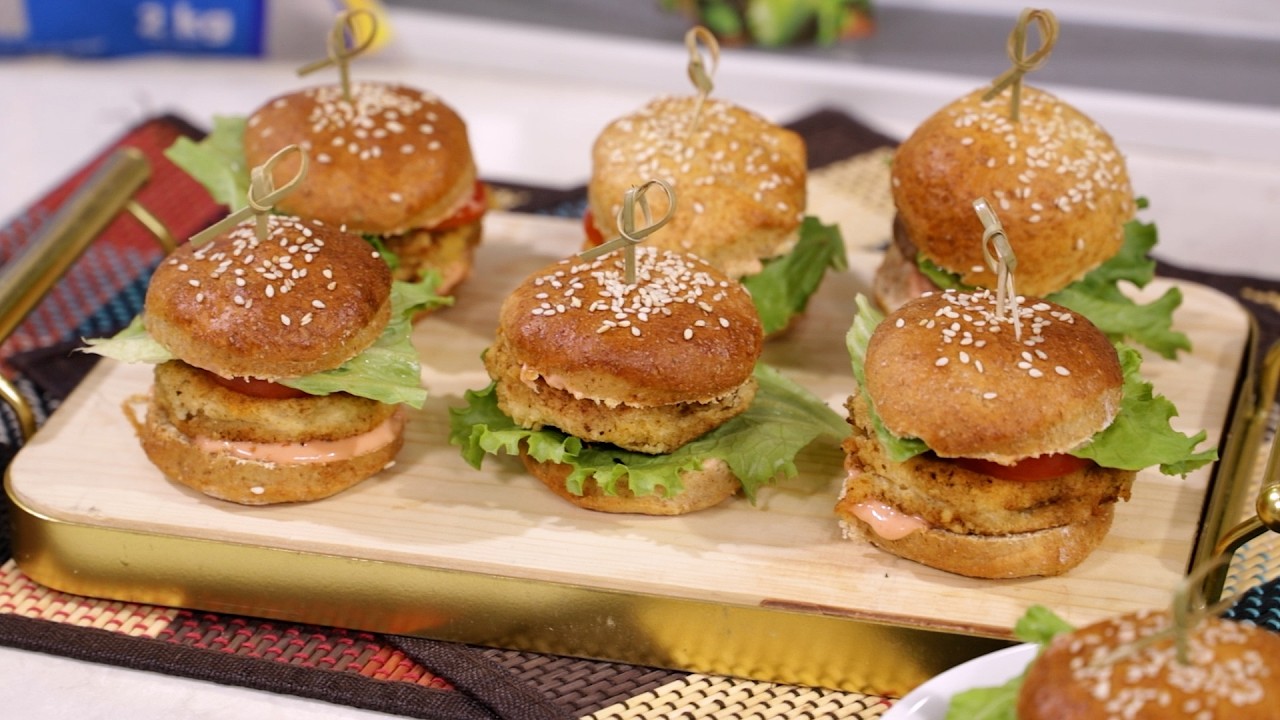 Hamburguesitas de Queso Crema y Especias con Carne y con Hummus