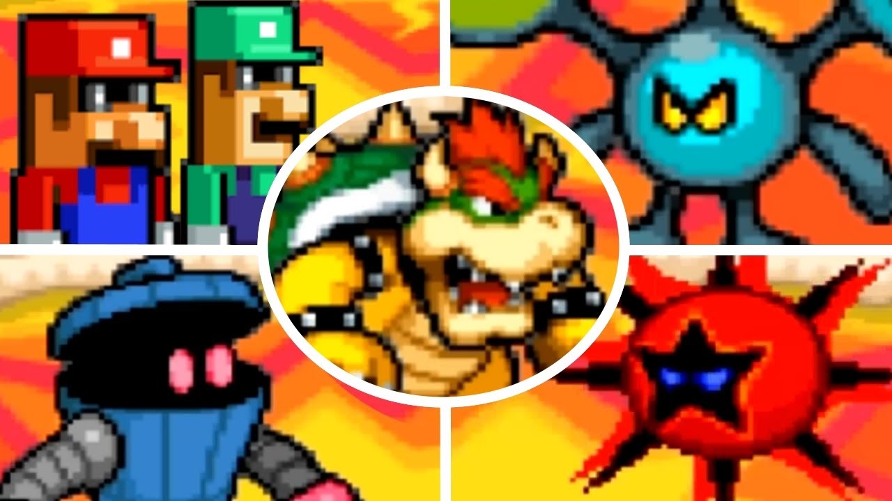 Mario & Luigi: Bowser's Inside Story - All X Bosses (No Damage)