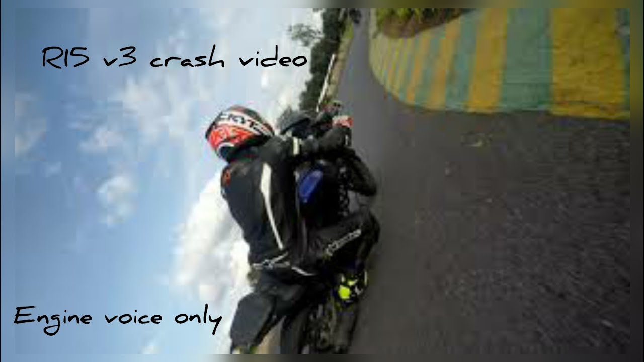 Yamaha R15 v3 crash video, Bangalore aruani grid track