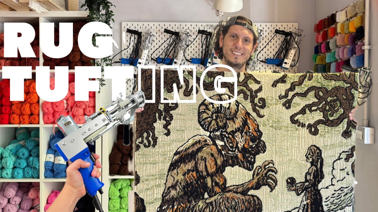Attack on Titan rug | ASMR | Tufting studio Roma