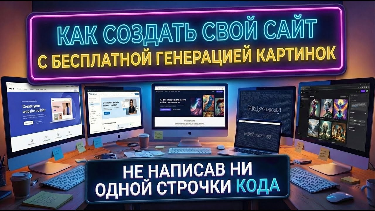 Как создать свой сайт с бесплатной генерацией картинок? И присоединить к нему своего телеграмм бота?
