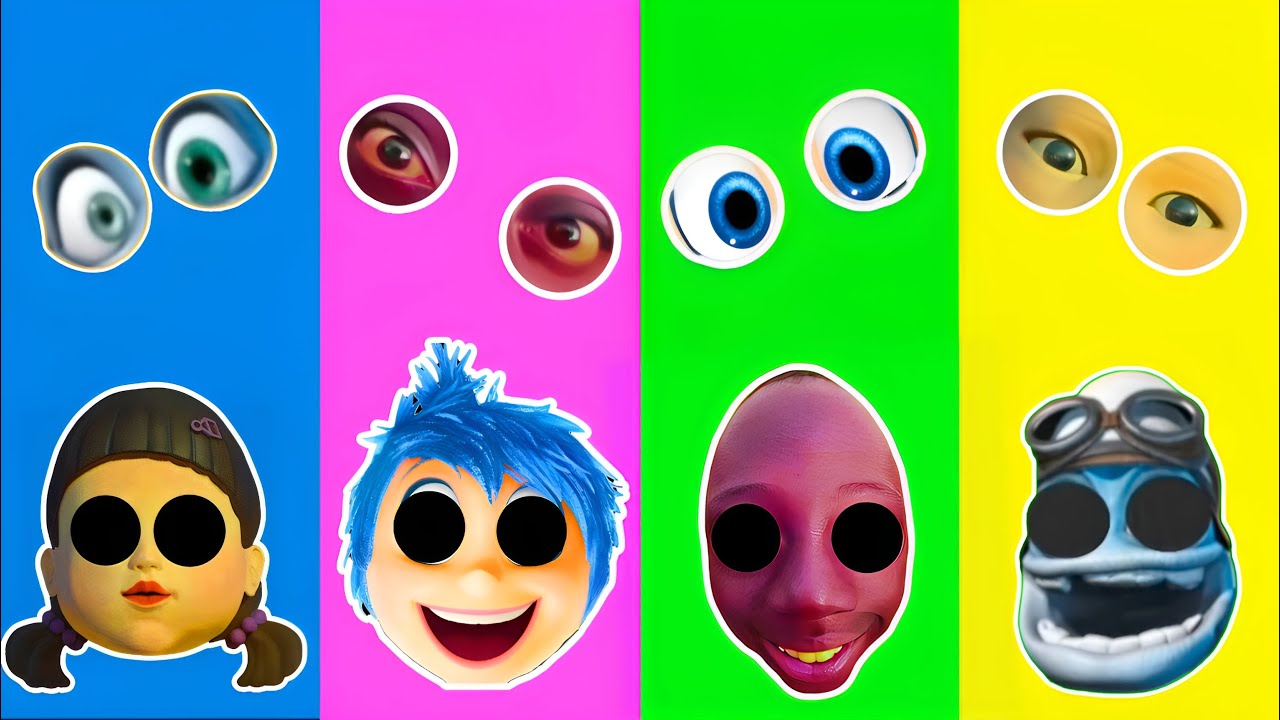 Wrong eyes👀 DAME TU COSITA SONG👀 Squad Game and Inside Out and tenge tenge and crazy frog