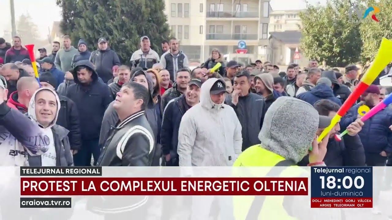PROTEST LA COMPLEXUL ENERGETIC OLTENIA