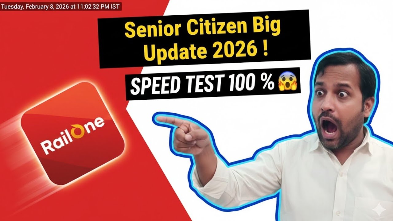 RailOne vs IRCTC Senior Citizen Booking 🔴 | Speed Test 2026 🚂