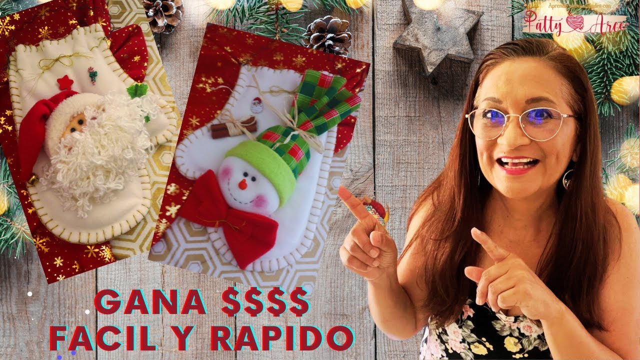 😃🎄Adornos NAVIDE&ntilde;OS en Fieltro FACILES😱 y Exitosos para VENDER💰**Logra CIENTOS de VENTAS**