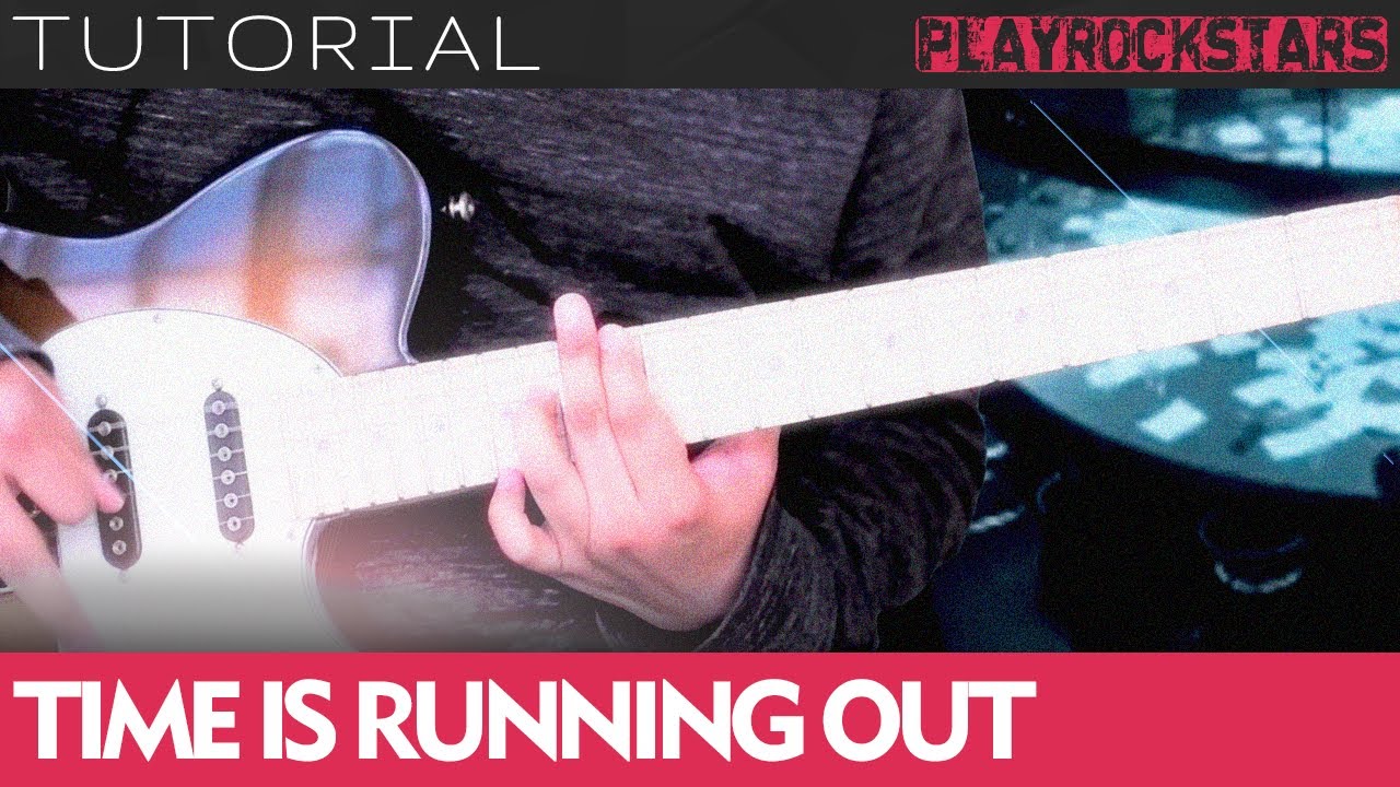 como tocar TIME IS RUNNING OUT en guitarra MUSE ⭐️ TUTORIAL / ACORDES / RITMO / TABS