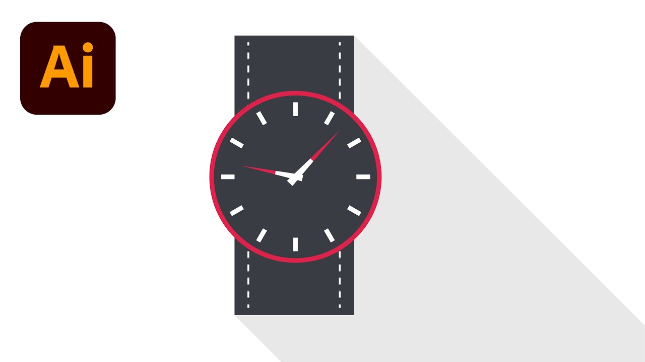 Flat Design Clock || Adobe illustrator Tutorial 🔥🔥