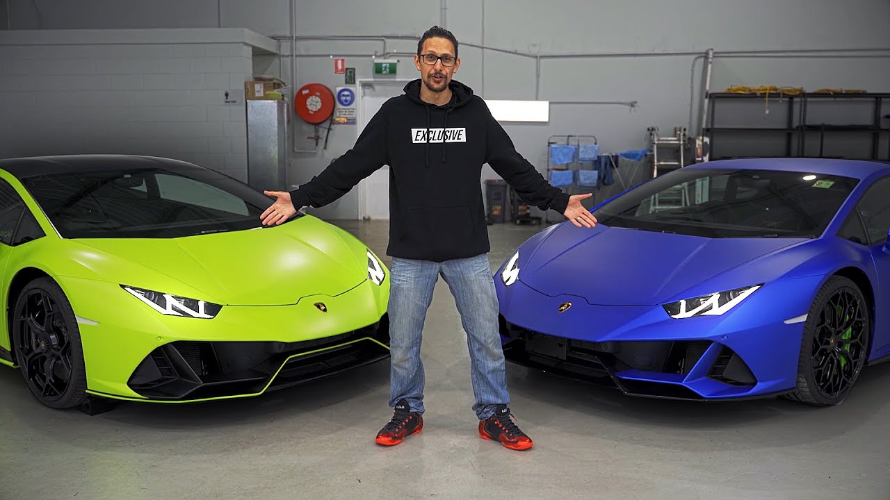Verde Shock + Blu Aegeus || 2 x Lamborghini Huracan EVO Car Review