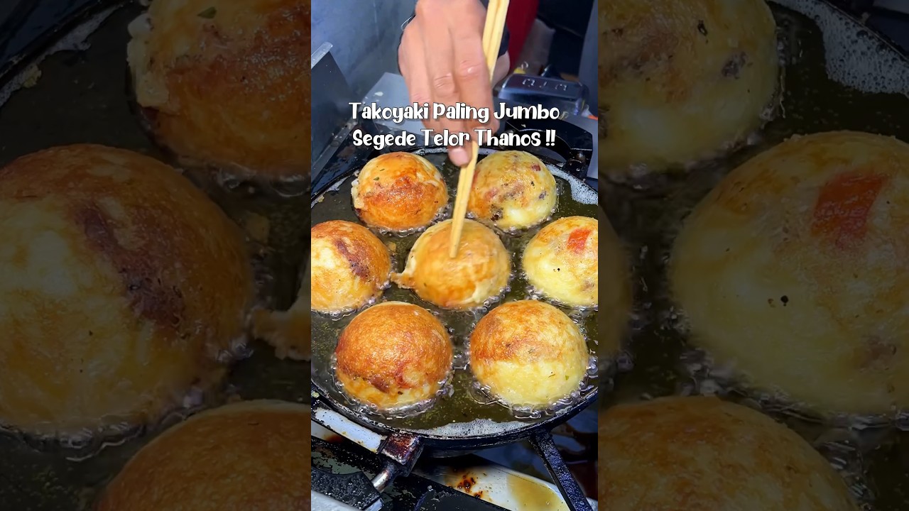 Takoyaki jumbo segede Telor Thanos! #takoyakijumbo #kulinerpasarlama #takoyaki #hendryjonathan
