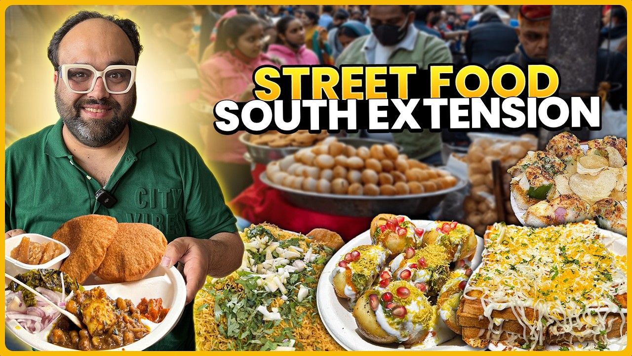 Street Food South Extension | Bengali Sweets Poori Chole, Sev Puri, Baahubali Sandwich, Dahi Puri