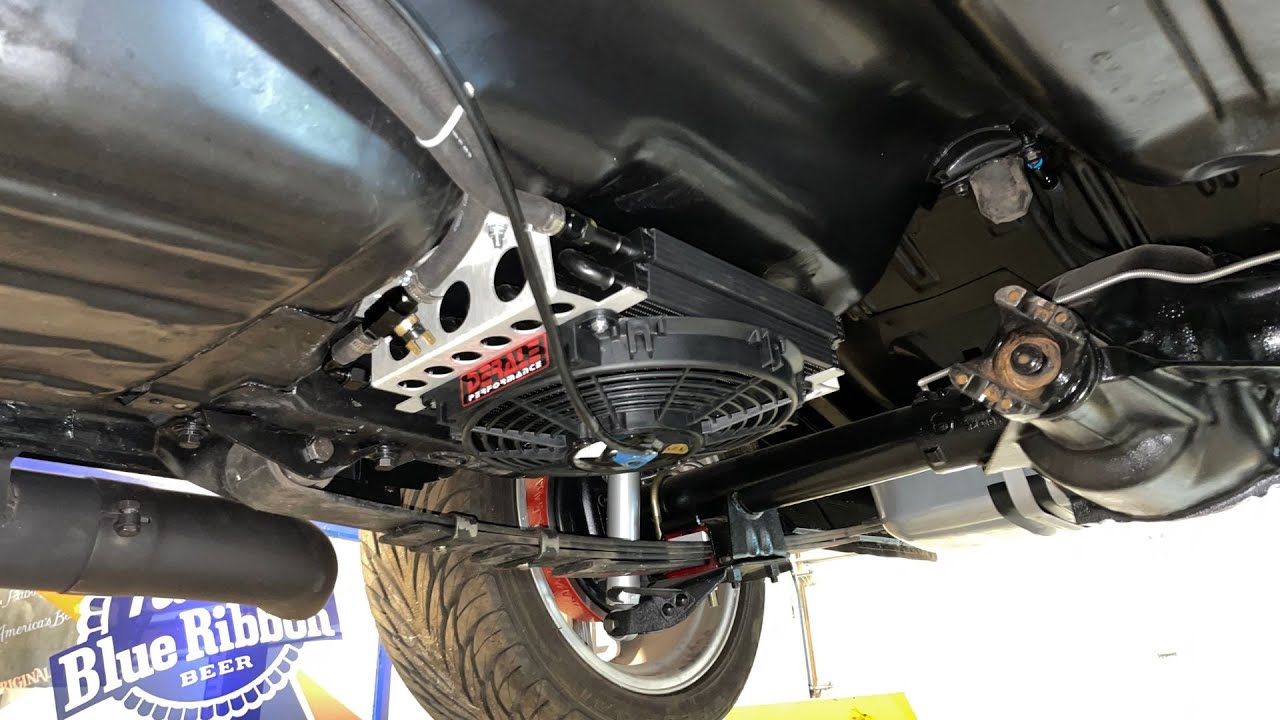 Derale trans cooler installation on LS swapped NOVA