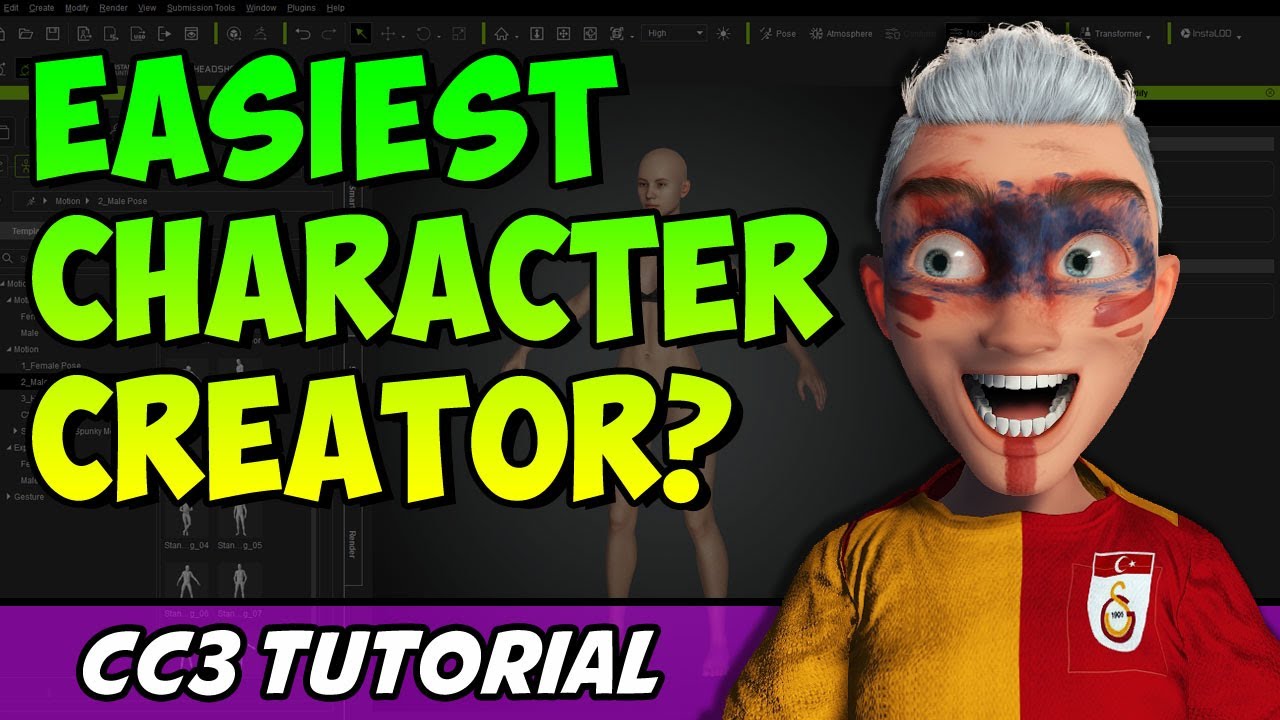 How to make a cartoon character in CC3