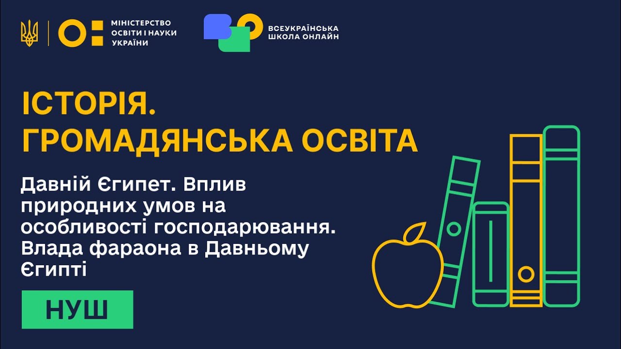 Історія. Громадянська освіта. Давній Єгипет. Вплив природних умов на особливості господарювання