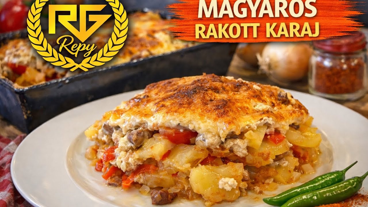 Magyaros Rakott Tepsis Karaj -Egyszerű és Finom Recept