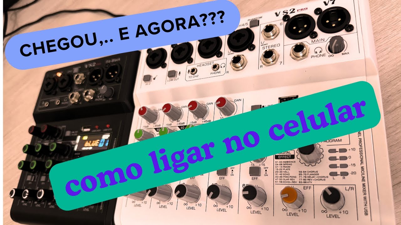 MINHA MESA VS2PRO G4 OU G7 CHEGOU, COMO LIGAR NO CELULAR E FAZER LIVES PASSO-A-PASSO #mesavs2pro