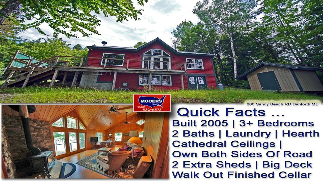 Waterfront Home No Camp On Big Maine Lake Video | 206 Sandy Beach East Grand Lake MOOERS REALTY 9160