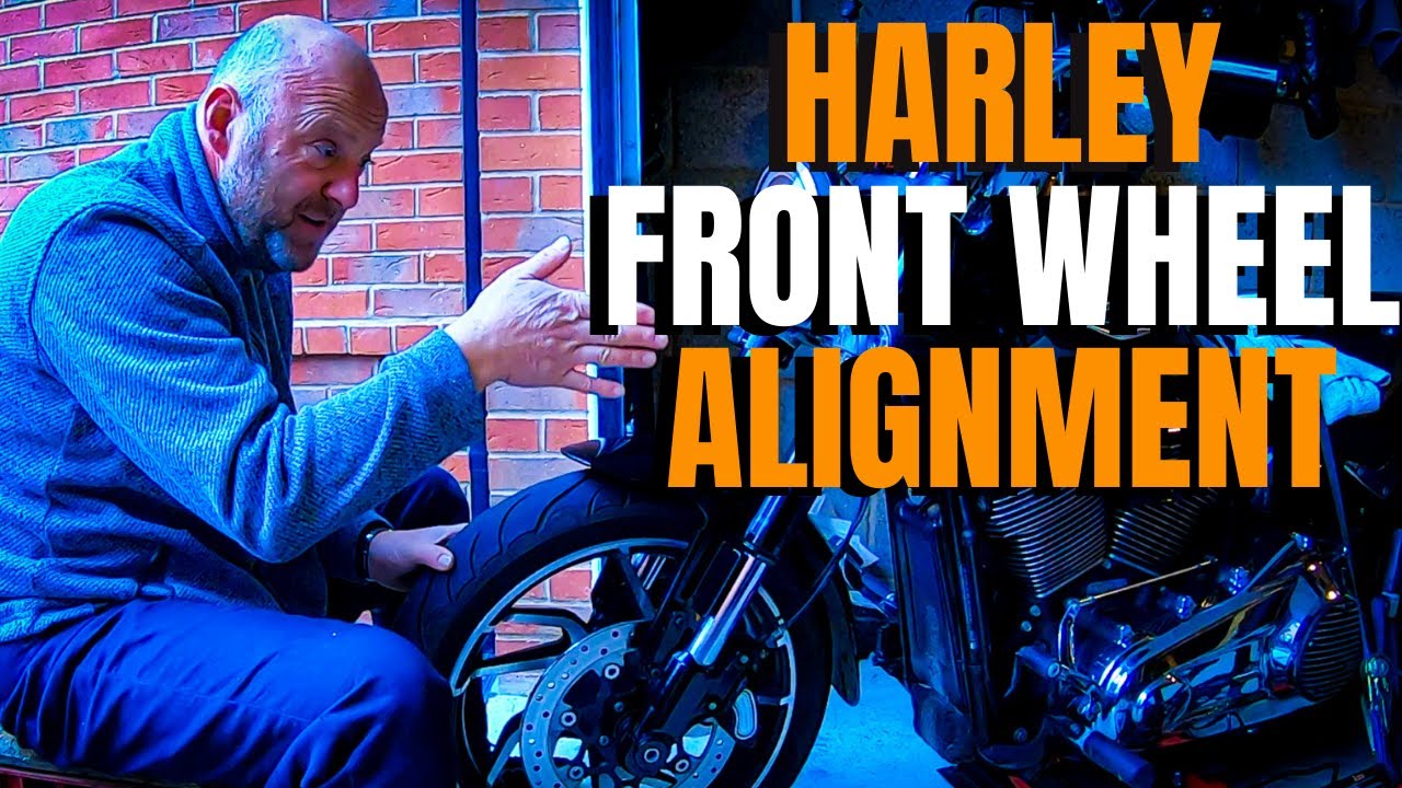 Как проверить и отрегулировать развал-схождение передних колес Harley Davidson M8 Softail