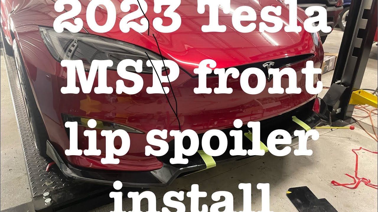 Tesla model s plaid front splitter install