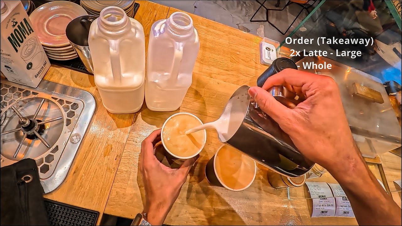 POV - Barista Multitasking On A Busy Sunday Morning