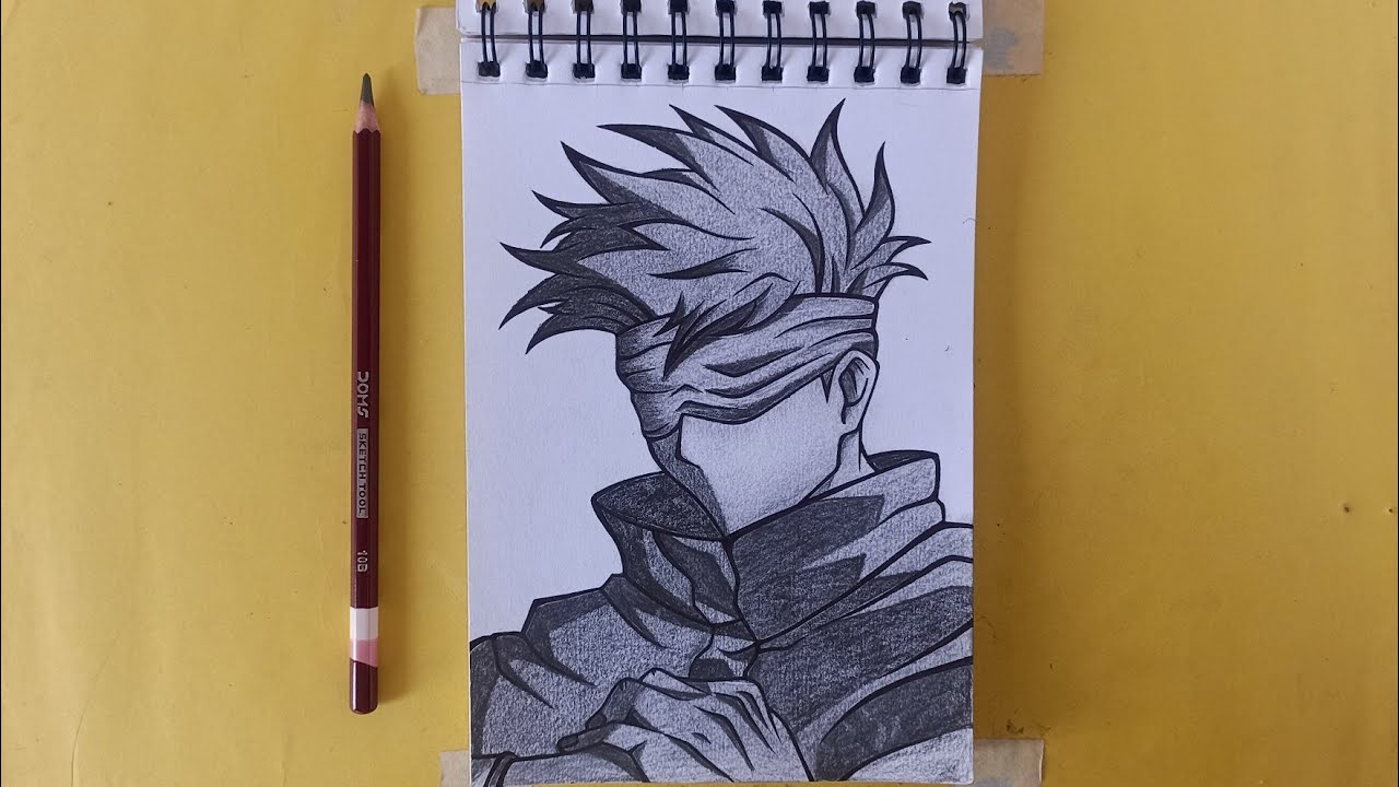 Satoru Gojo Realistic Sketch | Jujutsu Kaisen Drawing Tutorial | Anime Pencil Art #anime #satorugojo