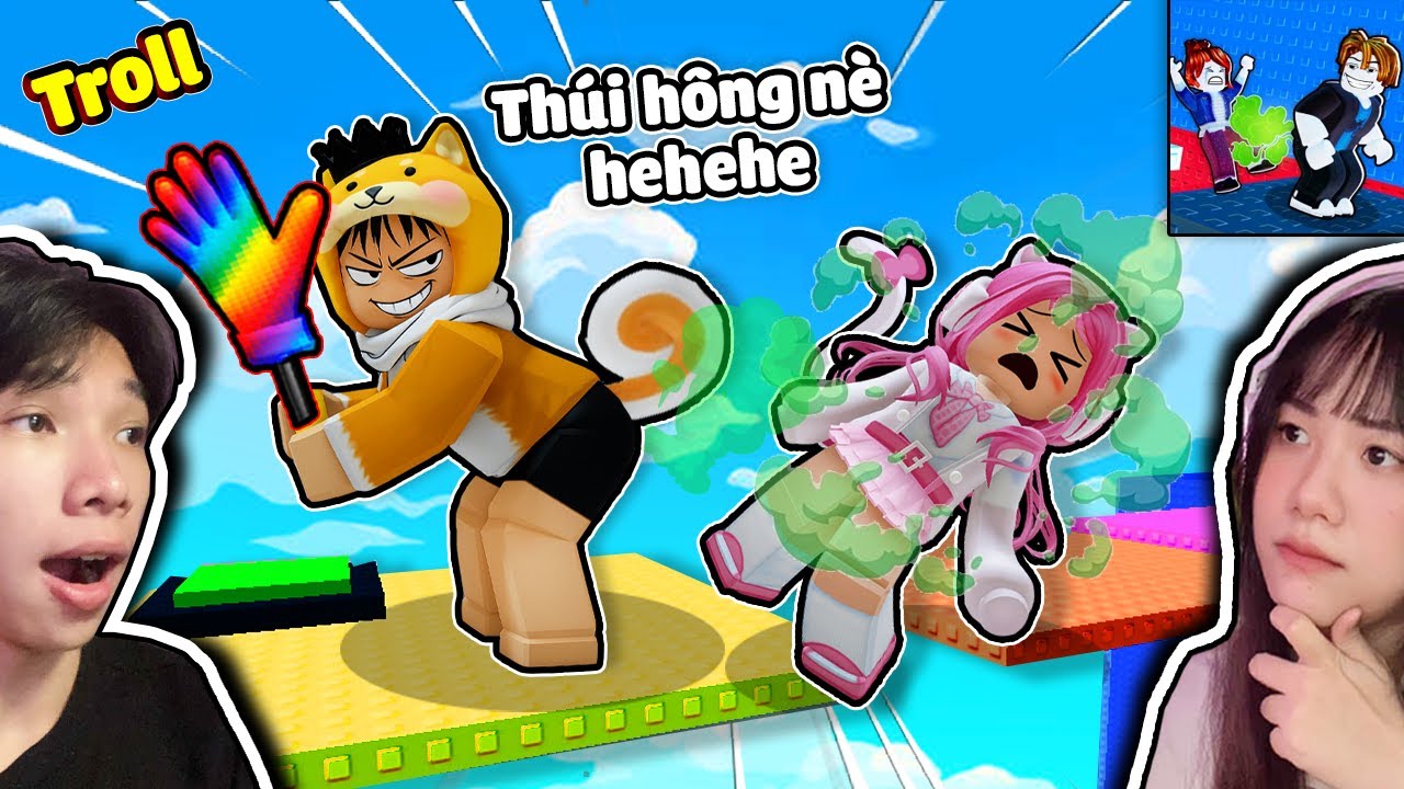 Troll Người Yêu Leo Tháp Xì Hơi Siêu Hài Hước 🤣 Ngáo Và Kemy Troll Fart Tower Roblox 🤢
