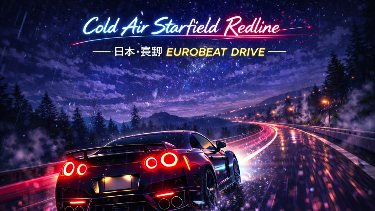 【長野ユーロビート】Cold Air Starfield Redline | 日本・長野 EUROBEAT DRIVE / 高原ルート Night Run