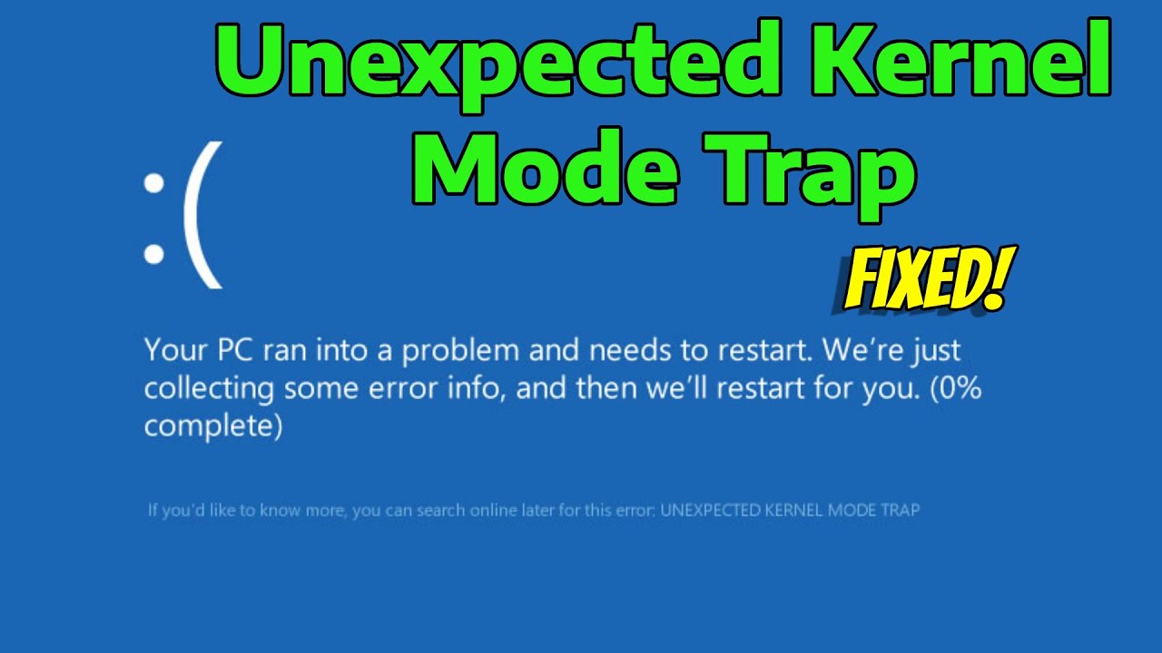 How To Fix Unexpected Kernel Mode Trap Blue Screen Error Code 0x0000007F (Boot Fail Windows 11)