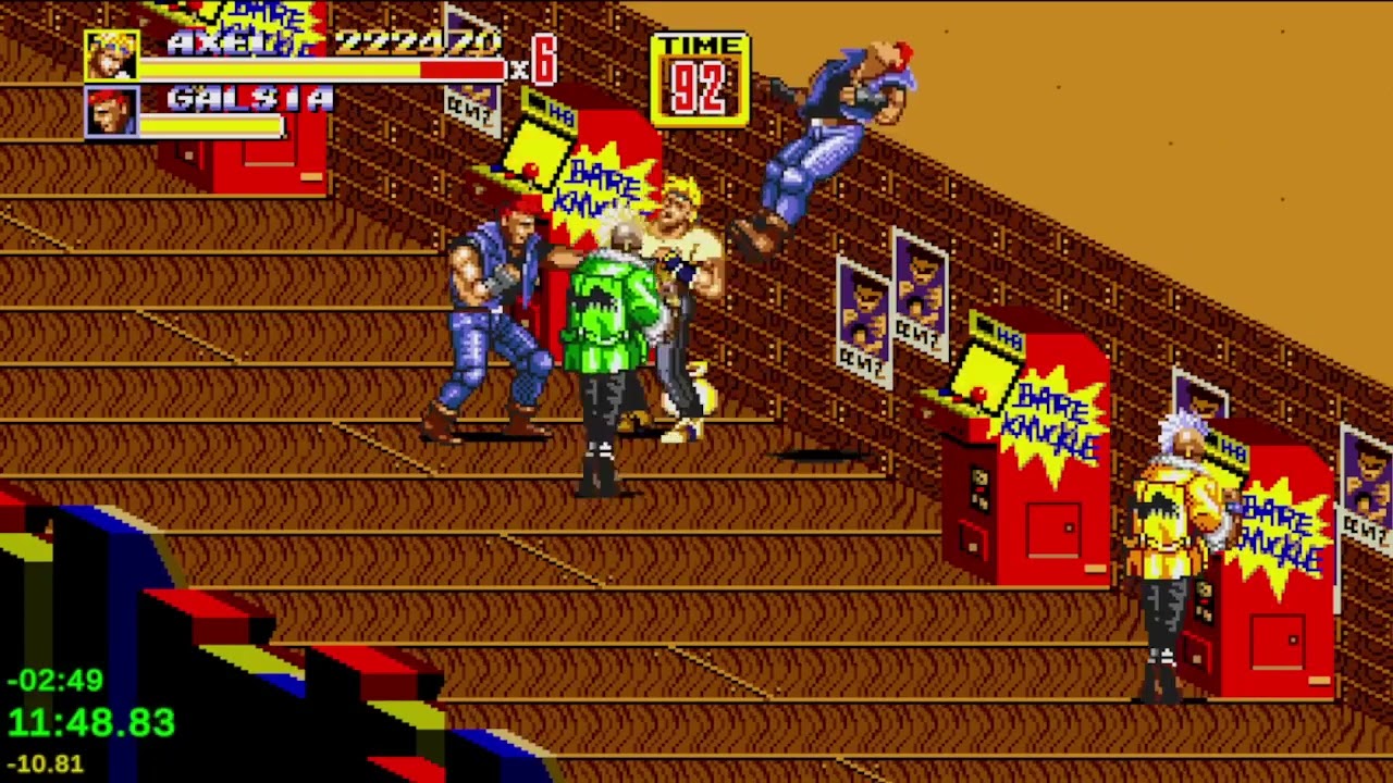 Streets of Rage 2 New Era - Axel Mania 1 Life Start - 7 Lives End PB