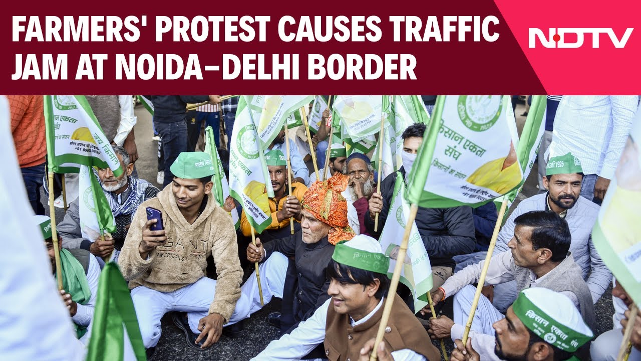Farmers Protest | Farmers Demand Loan Waivers, Trigger Massive Traffic At Noida-Delhi Border
