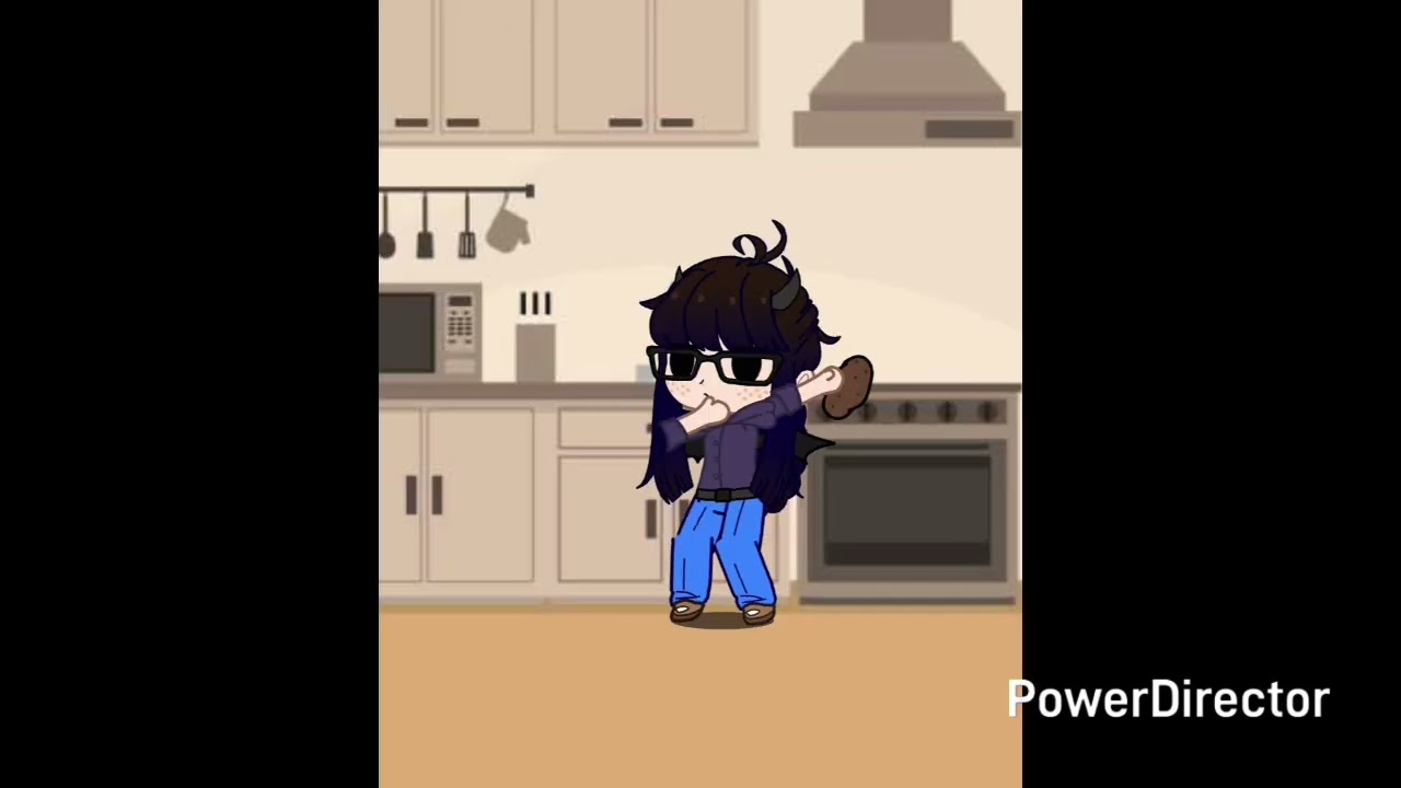 Sapphire's daughter doing the dab with a potato