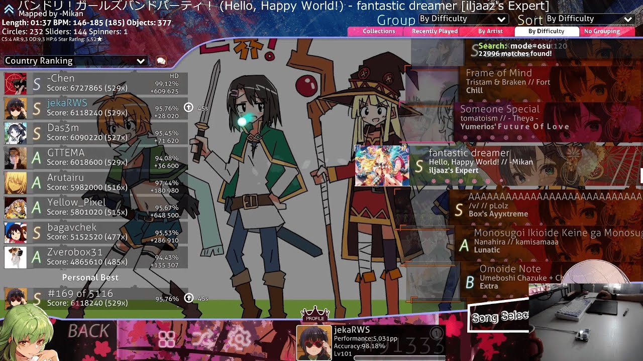#169/5116 (5.52⭐) FC 95.76% | Hello, Happy World! - fantastic dreamer [iljaaz's Expert]