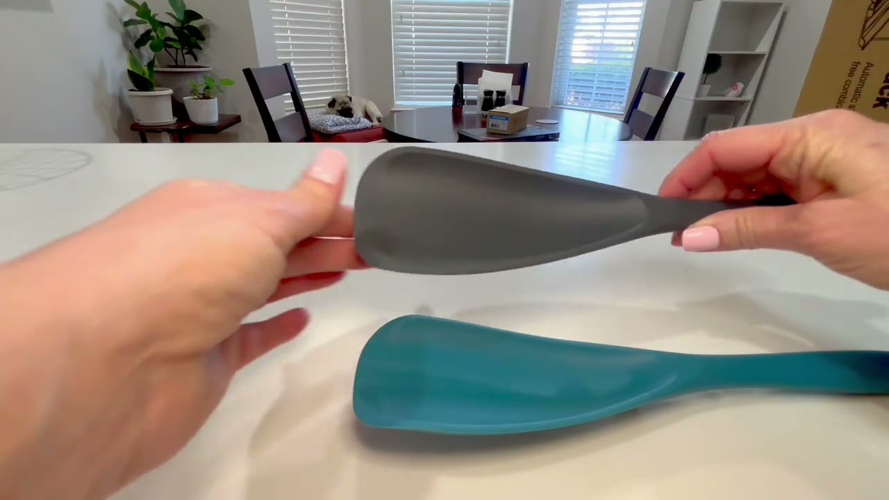 Nonstick Cooking Spoons 2 Pack – BPA-Free Spatula Spoons for Scraping, Mixing & Serving