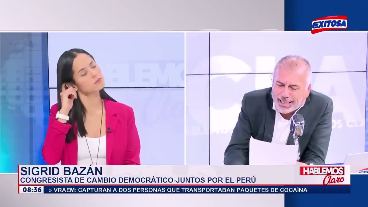 Sigrid Baz&aacute;n Entrevista con Nicol&aacute;s L&uacute;car en Exitosa