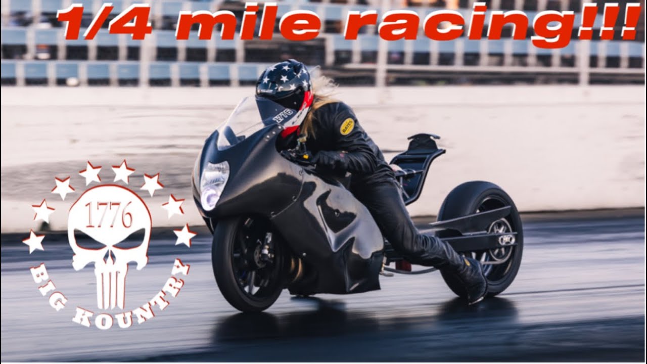 Big Kountry takes his Gsxr and turbo hayabusa 1/4 mile racing