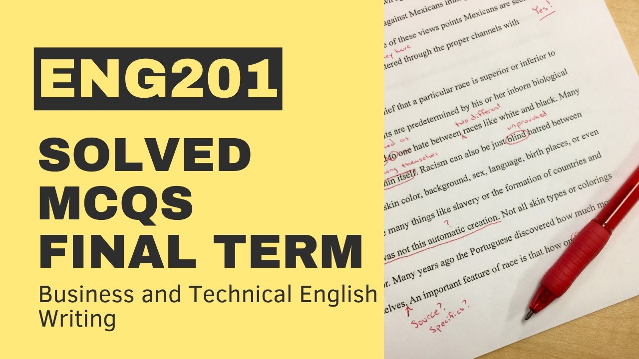 ENG201 Final Term Past Paper[Solved MCQs]