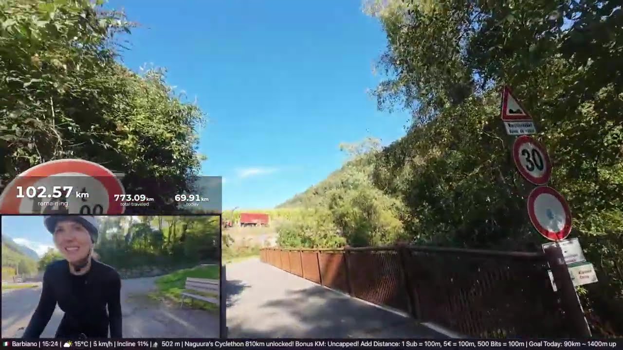Cyclethon: Day9 From Lake Como back to the Alps (From Mezzolombardo to Sciaves) Part 2