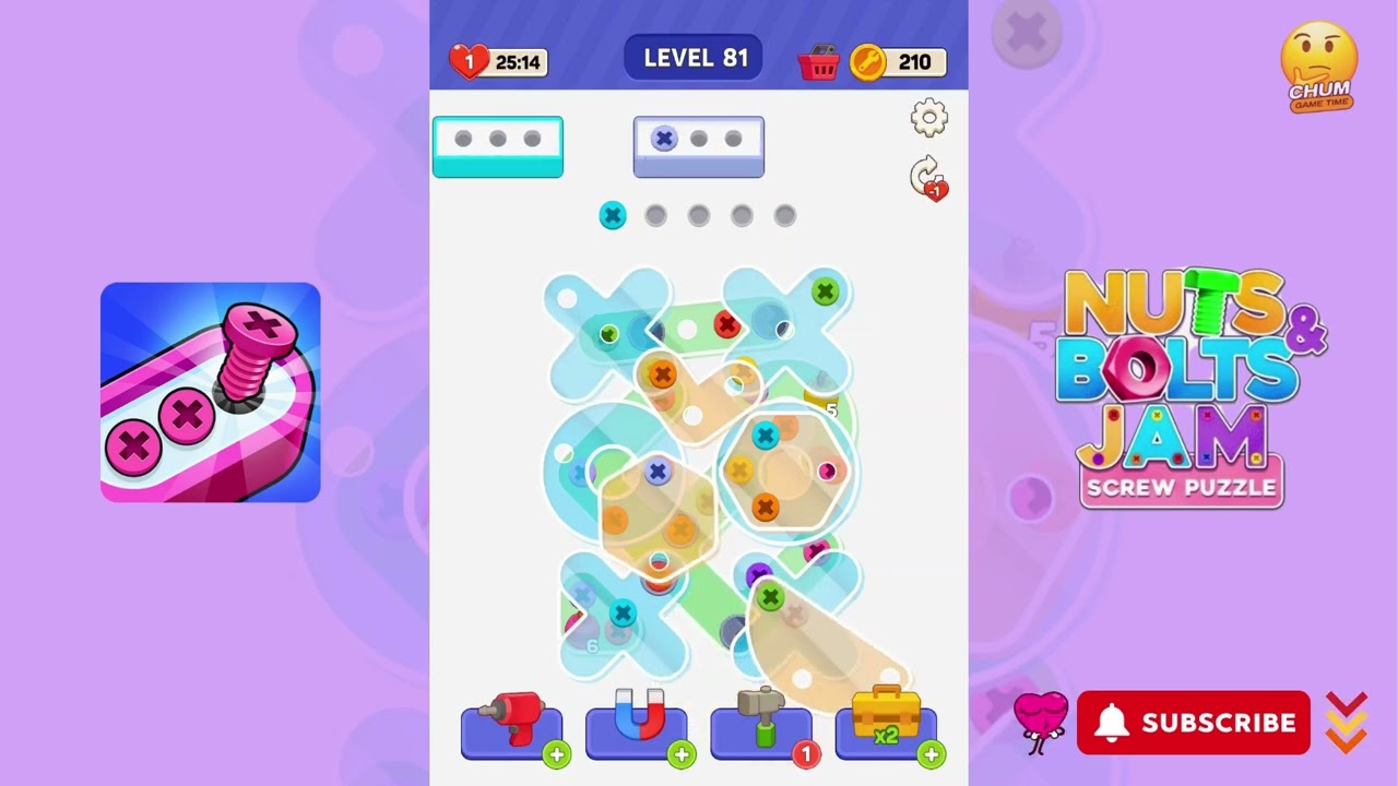 Unscrew It: Nuts & Bolts Jam - Level 81 - Gameplay walkthrough