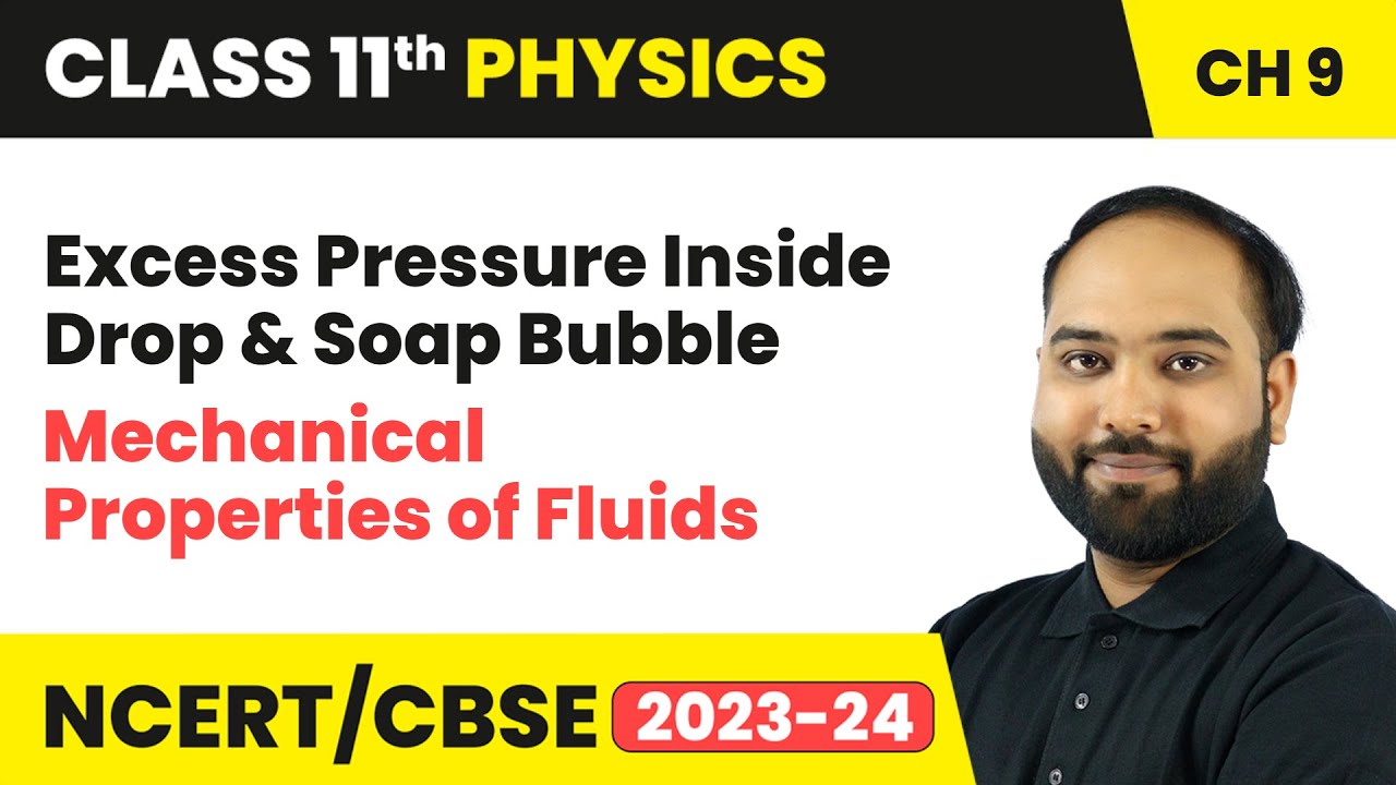 Excess Pressure Inside Drop & Soap Bubble - Mechanical Properties of Fluids | Class 11 Physics Ch 9
