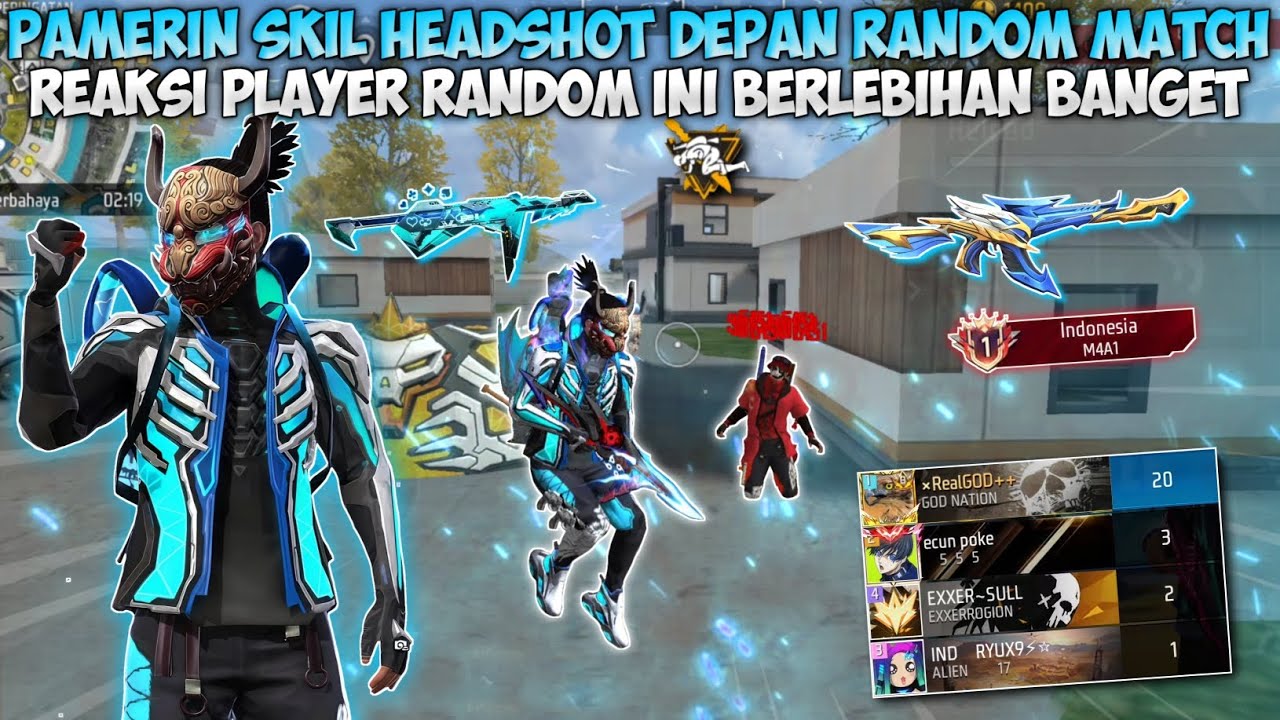 PAMERIN SKILL HEADSHOT DEPAN RANDOM MATCH!! REAKSINYA LUCU BANGET🤣