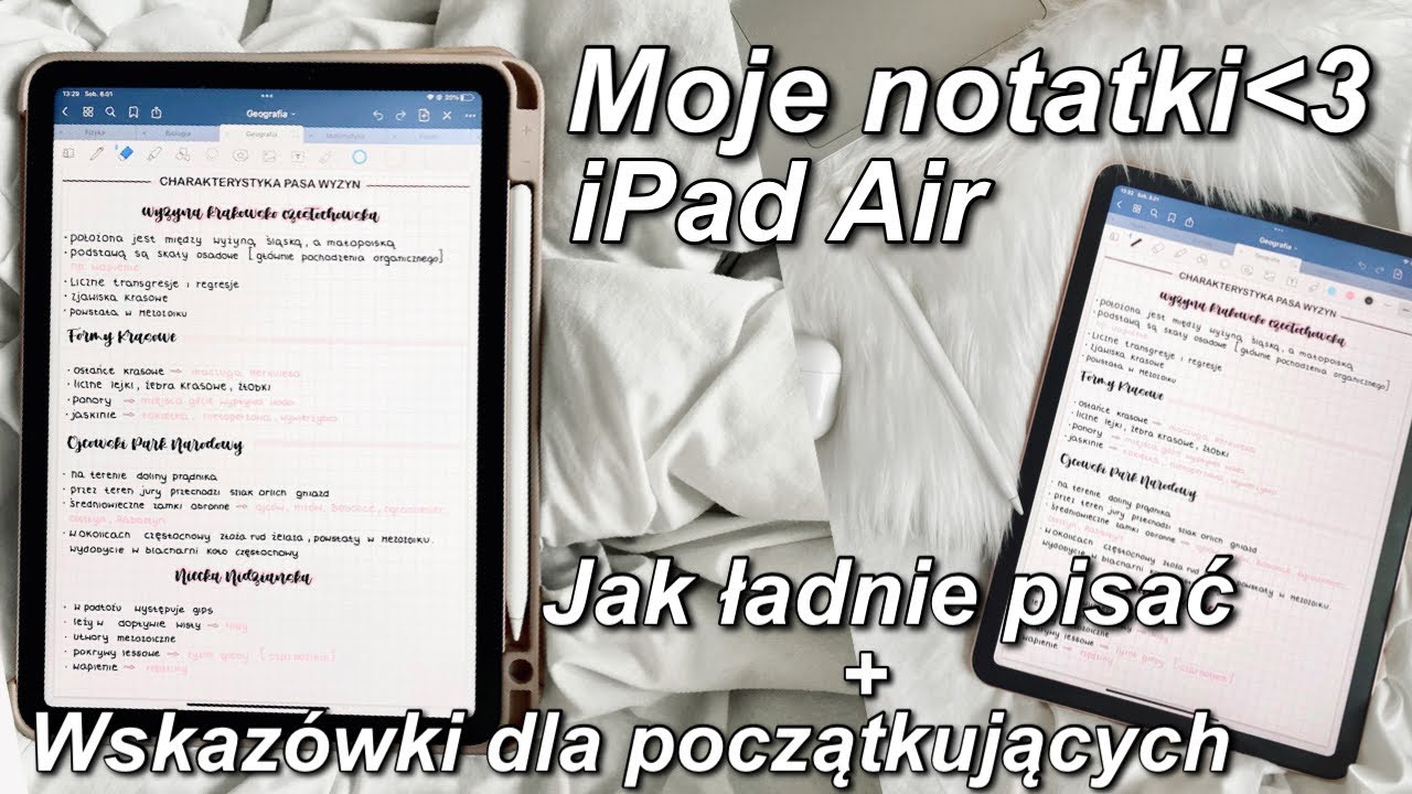 MOJE NOTATKI NA IPAD AIR | JAK ZROBIĆ ESTETYCZNĄ NOTATKĘ