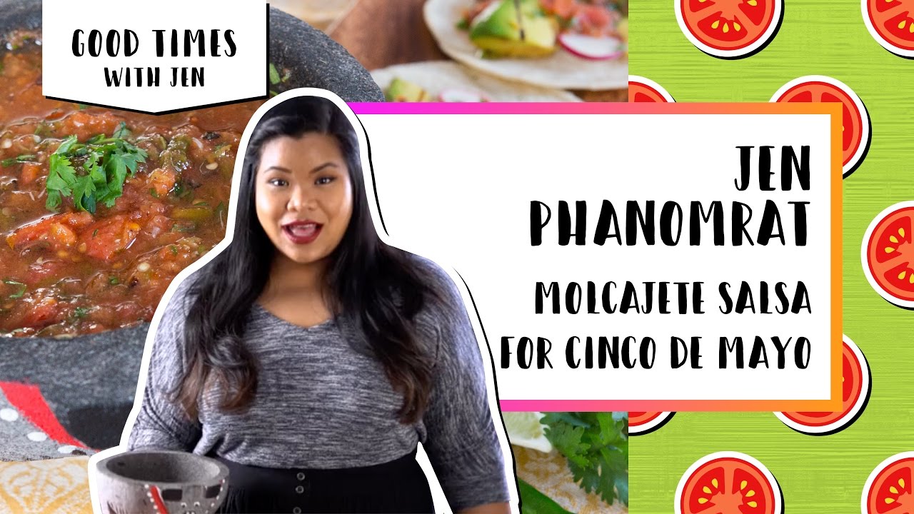 Molcajete Salsa & Avocado Tacos | Good Times with Jen