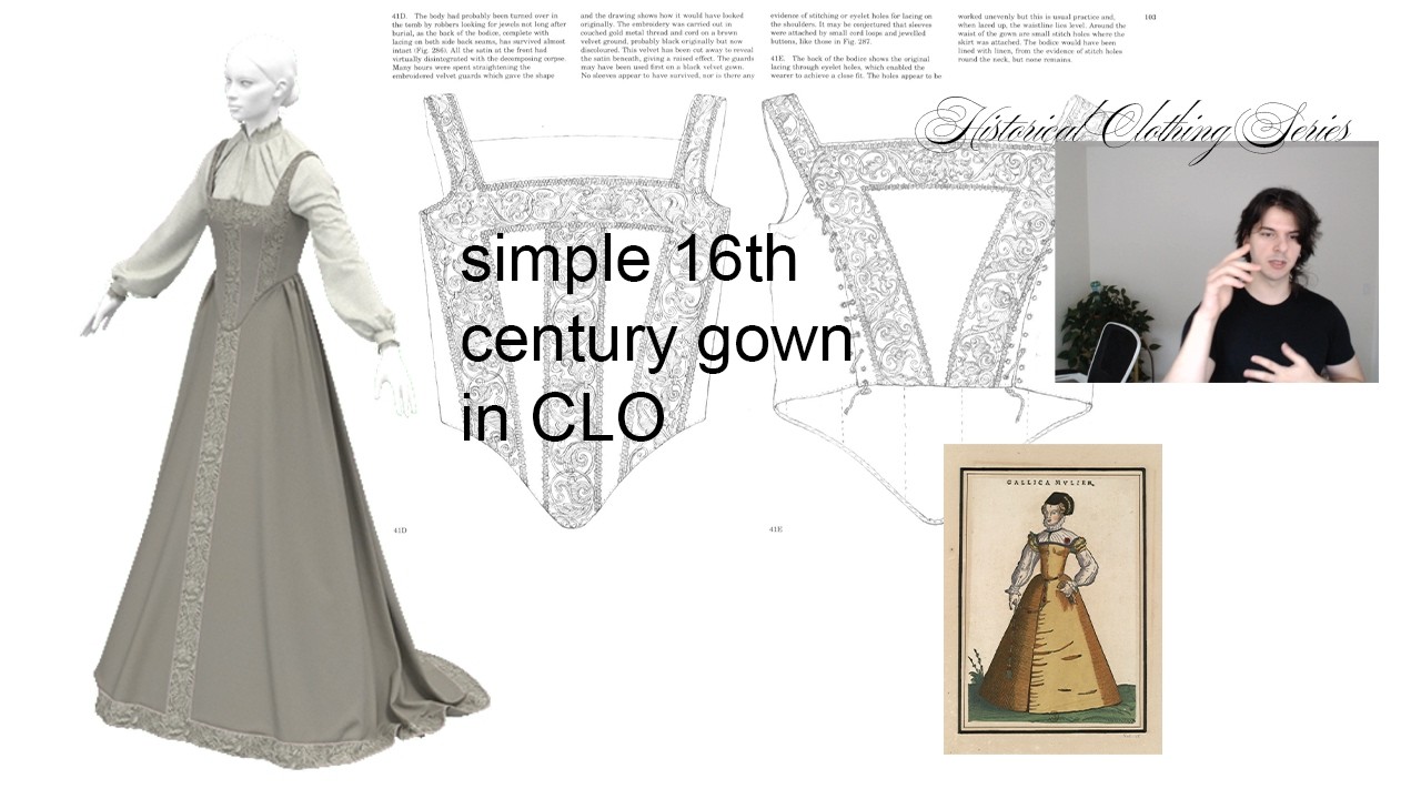How I made a 16th century gown in CLO