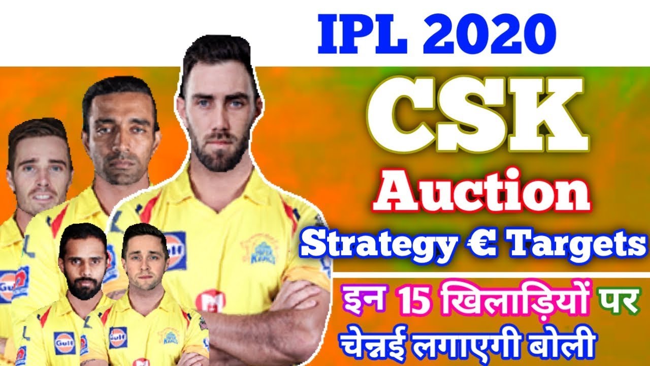 IPL 2020 - CSK Auction Strategy & 15 Target Players List | Chennai Super Kings
